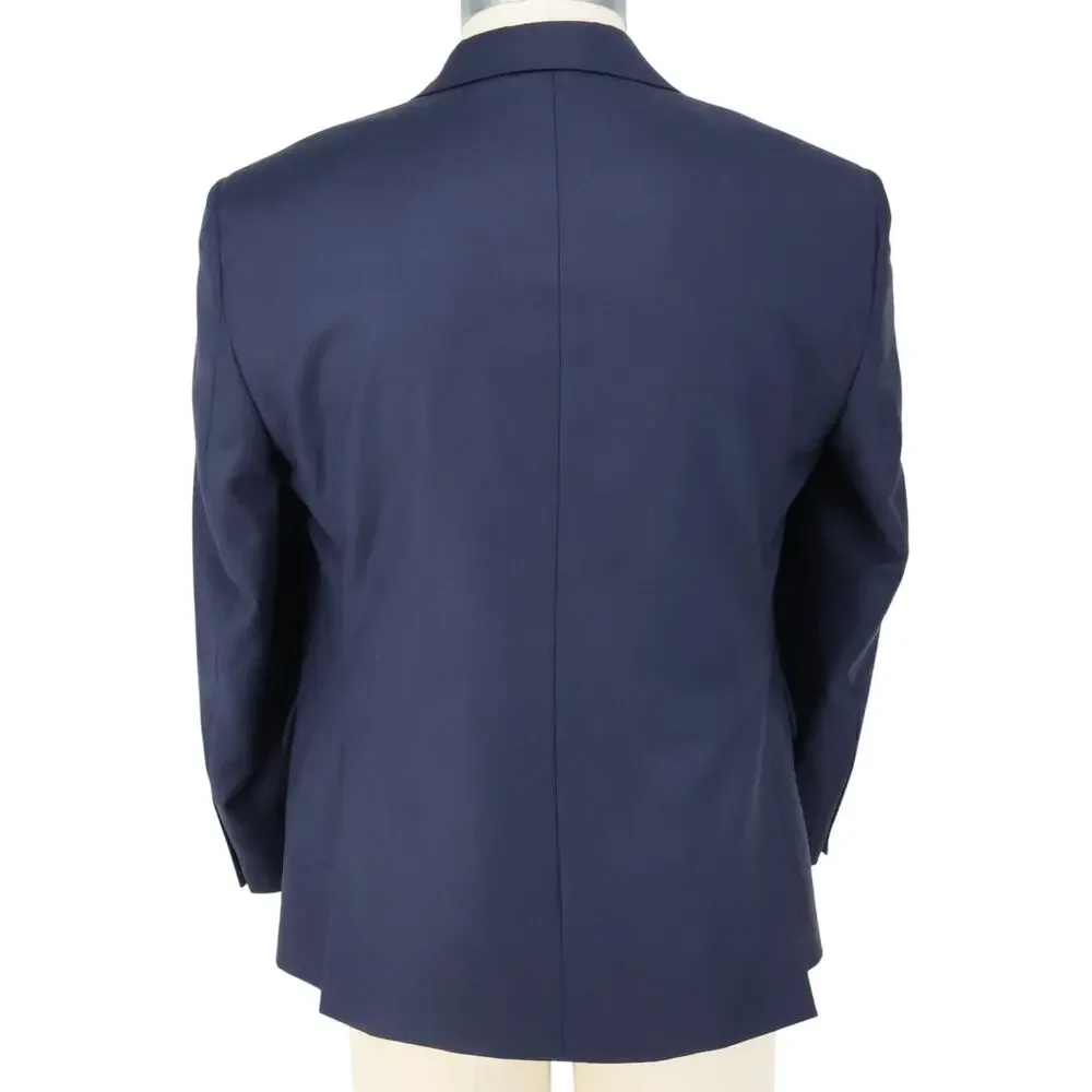 Jos A Bank Traveler Sport Coat Mens 42S Blue Wool Lined Blazer Jacket Preppy
